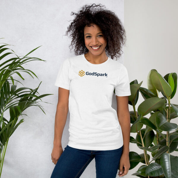 unisex-staple-t-shirt-solid-white-blend-front-68ab21f00522b.jpg GodSpark T Shirt