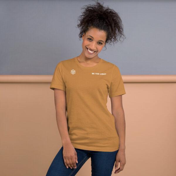 unisex-staple-t-shirt-toast-front-68ace7f2ba9aa.jpg Be The Light Creative Gold